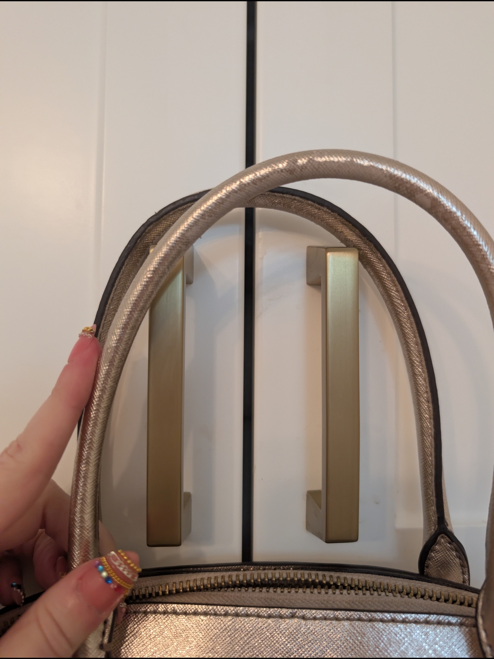 kate spade New York Metallic Gold Dome Satchel - Picture 3 of 5